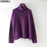 Christmas Gift autumn Winter casual cashmere oversize thick Sweater pullovers Women 2021 loose Turtleneck women's sweaters jumper