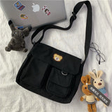 Kukombo Women Fashion Shoulder Bags Multifunction Canvas Crossbody Bag Retro Handbags Travel Shoulder Messenger Bags Leisure Package