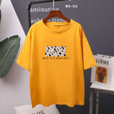 Christmas Gift Hirsionsan Leopard Printed T Shirt Women 100% Cotton Oversized Gothic Graphic Female Soft Tops Harajuku Loose Cusual Tees Ladies