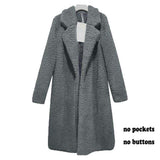 Christmas Gift 2021 Autumn Long Winter Coat Woman Faux Fur Coat Women Warm Ladies Fur Teddy Jacket Female Plush Teddy Coat  Outwear