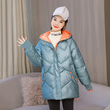 Christmas Gift New Winter Parkas Warm Women Jacket Hooded Long Coat Fashion Female Basic Coats Cotton Padded Parka Outerwear Snow Wear Overalls