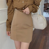 Christmas Gift Women Hubble-bubble Sleeve T-Shirt+High Waist PU Skirt 2 Piece Set Femme Fashion Outerwear Suit Ladies Elegant A-Line Skirt Set