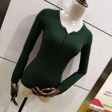 Christmas Gift Yiyiyouni Autumn Winter Basic Ribbed Knitted Sweaters Women Slim Long Sleeve Pullovers Female Casual Knitted Jumper Tops 2021
