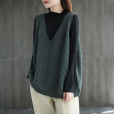 Christmas Gift Sweater Vests Women Baggy Korean Style Students High Street Casual Cozy Sleeveless Female Vintage Knitted Outerwear Simple Kpop