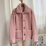 Christmas Gift 2021 Winter Thicken Warm Teddy Fur Jacket Coat Women Casual Fashion Lamb Faux Fur Overcoat Fluffy Cozy Loose Outerwear Female