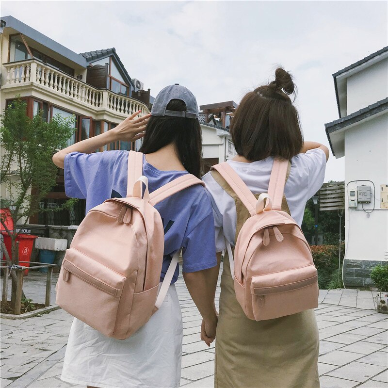 2022 Women Canvas Backpacks Boys Shoulder School Bag  Rucksack for Teenage Girls Travel Fashion Pack Bolsas Mochilas Sac A Dos