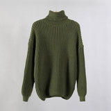 Christmas Gift Hirsionsan Turtle Neck Sweater Women 2021 New Korean Elegant Solid Cashmere Soft Oversized Thick Warm Female Pullovers Tops