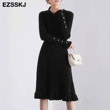 Christmas Gift 2021 autumn winter thick Mermaid sweater dress elegant knit Trumpet dress women slim midi dress Female chic knit elegant dress