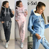 Tracksuit Women 2021 Two Piece Set Women Pullover Hoodies and Jogger Pants Casual Tracksuit Female Sweatshirts Outfits Suits
