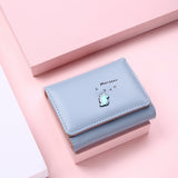 Kukombo Women Cute Small Dinosaur Wallet Buckle Folding Girl Wallet Brand Designed Pu Leather Coin Purse Female Card Holder