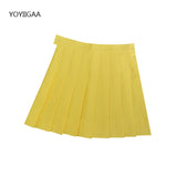 Christmas Gift Sweet Women Pleated Skirts Summer High Waist Ladies Girls Mini Short Skirt Preppy Style Chic Women Mini Skirts Solid Color Skirt