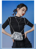 Kukombo Fashion Metal Chain Shoulder Bags For Women Purses and Handbags Ladies Crossbody Bags Women Messenger Bags bolsos de mujer K36