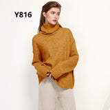 Christmas Gift Autumn Winter Women Knitted Turtleneck Wool Sweaters 2021 Casual Basic Pullover Jumper Batwing Long Sleeve Loose Tops