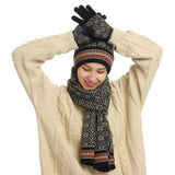 Christmas Gift Winter new Korean 2021 knitted scarf women's gift warm fashion wool hat cold proof scarf gloves versatile socks three pieces