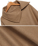 Christmas Gift 4 Colors Women Coat Poncho Autumn Winter Casual Overcoat Zipper Loose Pullover Cloak Sweater Cape Outwear