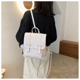 Kukombo Fashion Women Backpack Female High Quality Leather Small Book School Bags for Teenage Girls Sac A Dos Travel Rucksack Mochilas