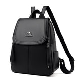 Kukombo Winter Women Leather Backpacks Fashion Shoulder Bags Female Backpack Ladies Travel Backpack New Mochilas School Bags For Women