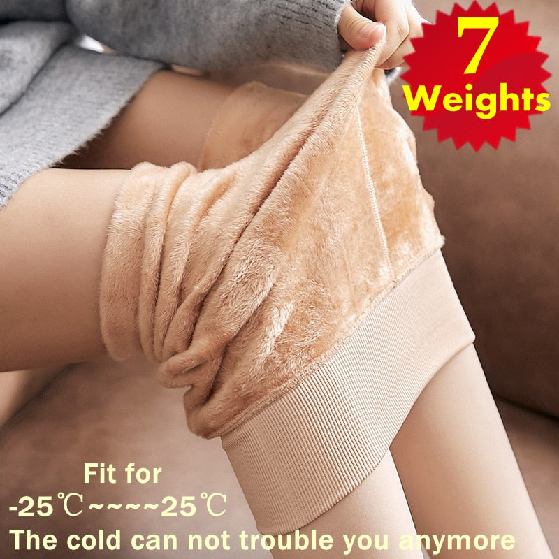 Christmas Gift Winter Sexy Ladies Tights Fashion Warm High Elastic Solid Color Pantyhose Stretchy Soft Long Stockings 50g-500g for Fall Winter