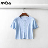 Christmas Gift Aproms Candy Color Ribbed Knitted Cardigan Women Autumn Winter Long Sleeve Basic Cropped Sweaters Female Casual Short Jumper Top