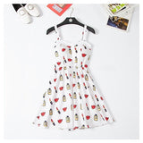 Christmas Gift Marwin New Coming Off Shoulder Ruffle Dot summer Dress women white strap chiffon beach Boho party sexy dresses vestido furits