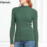 Christmas Gift Marwin New-coming Autumn Winter Tops Turtleneck Pullovers Sweaters Primer shirt long sleeve Short Korean Slim-fit tight sweater