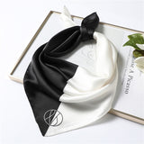 Kukombo New Silk Scarf Square for Women 70x70cm Small Neck Scarves Lady Shawl Fashion Print Hijab Brand Designer High Quality Scarfs