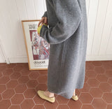 Kukombo New Autumn Sweater Women Dress Winter Long Sleeve Sweaters Knitted Dresses Womens Warm Loose Maxi Oversize Knitting Robe Vestido