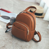 Kukombo Women Backpack School Bag Leather Softback Multi-Function Waterproof Small Casual Fashion Backpacks For Teenage Girls Women Bags