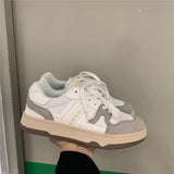 Kukombo White Sneakers Women Platform Flat Vintage Casual Sports Shoes Trainers Autumn Running Canvas Rubber Sole Athletic Basket