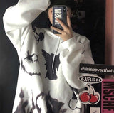Kukombo Black Friday Sales Kawaii Anime Winter Women Hoodie Cute Cartoon Long Sleeve Casual Hoodie Oversized Sweatshirt Harajuku Tops Fashion Pullover