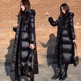 Christmas Gift 2021 Korean Style Cotton-padded Jacket Women's Long Slim Slimming Thick Warm Winter Padded Jacket All-match Cotton Jacket Trend