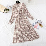 Christmas Gift 2021 Spring and Autumn New Style Floral-Print Chiffon Dress Women's French Vintage Base Dress Fairy Immortal Dress
