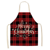 Linen Merry Christmas Apron Christmas Decorations for Home Kitchen Accessories Natal Navidad 2021 New Year Christmas Gifts