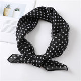 Kukombo 2022 Women Chiffon Hair Scarf Square Neck Scarves Bag Handle Tie Foulard Lady Neckerchief Bandana Shawls and Wraps