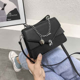 Kukombo Small Square Bags for Women Handbag Tote 2022 Pu Leather Chains Shoulder Crossbody Bag Casual Wild Female Handbags Travel Totes