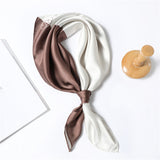 Kukombo New Silk Scarf Square for Women 70x70cm Small Neck Scarves Lady Shawl Fashion Print Hijab Brand Designer High Quality Scarfs