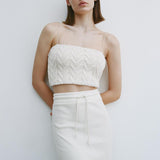 Kukombo 2021 Women Fashion Chic Eight-strand Braided Cropped Top Female Sexy Camis Tops Sweet Girls Casual Strap Tops Camisoles
