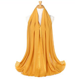 Christmas Gift New Femme Hijab Scarf Muslimen Head Wraps Women Solid Cotton Shawls Pashmina Scarves Foulard Bandana High Quality