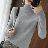 Christmas Gift Turtleneck Cashmere Women Sweaters Solid Casual Long Sleeve Knitted Jumper Female Bottoming Pullover Sweaters 2021 Autumn Winter