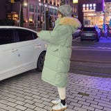Christmas Gift Women's Winter Down Jackets Coat Oversized Outerwear Hoodies Warm Parkas Fashion Loose Puffer Clothing Female Padded Overcoat Za