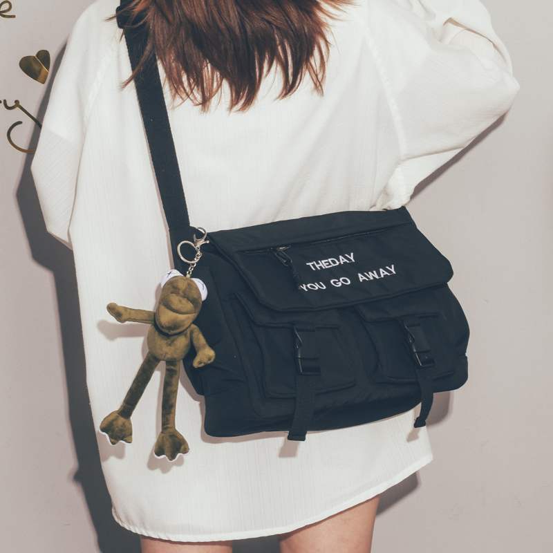 Kukombo 2023 New Fashion Casual Tote Bags Canvas Bookbag Messenger Bags Cute Cartoon Crossbody Bags Lovely Multifunctional Backpack