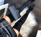 Christmas Gift Eilyken 2021 Thigh High Boots Over The Knee Elastic Stretch Boots Women Botas Mujer Sexy Knee High Heels Sock Boots New