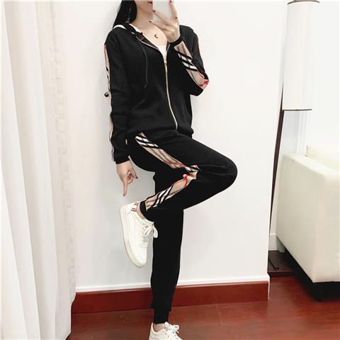 Christmas Gift Spring and Autumn Slim Suit Women's Knitted Western Style Casual Sports Suit Female Fashion Temperament Two-piece Suit