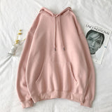 Christmas Gift Solid Colors Women Sweatshirts Casual Warm Plus Velet Woman Hoodies Harajuku Thicken Oversized Hoody Female Basic Tops 5XL