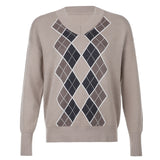 Christmas Gift Preppy Style Vintage V Neck Sweater Women Autumn Casual Argyle Plaid Jumper Female Korean Fashion Pullover Winter