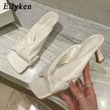 Christmas Gift Eilyken Women Bohemian Slippers 2021 New Summer Outdoor Non-slip Beach Shoes Flip Flops Slip On Slippers Slides Zapatos Mujer