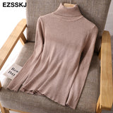 Christmas Gift 2021 Knitted Women turtleneck Sweater Pullovers spring Autumn Basic Women high neck Sweaters Pullover Slim female cheap top