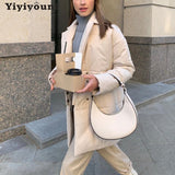 Christmas Gift Yiyiyouni Autumn Winter Cotton Linner Padded Parkas Women Thickening Puffer Jacket Female Windbreaker Solid Casual Outerwear
