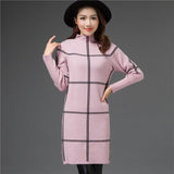 Christmas Gift 2021 New Autumn Women Sweaters Pullovers Winter Warm Long Sleeve Casual Knitted Sweater Dresses Vestidos R1060