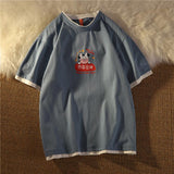 Christmas Gift Good Luck Cattle Top Harajuku Funny Shirt Kawaii Anime T-shirt Ullzang Summer Fashion Goblincore Aesthetic Women Men Couple New